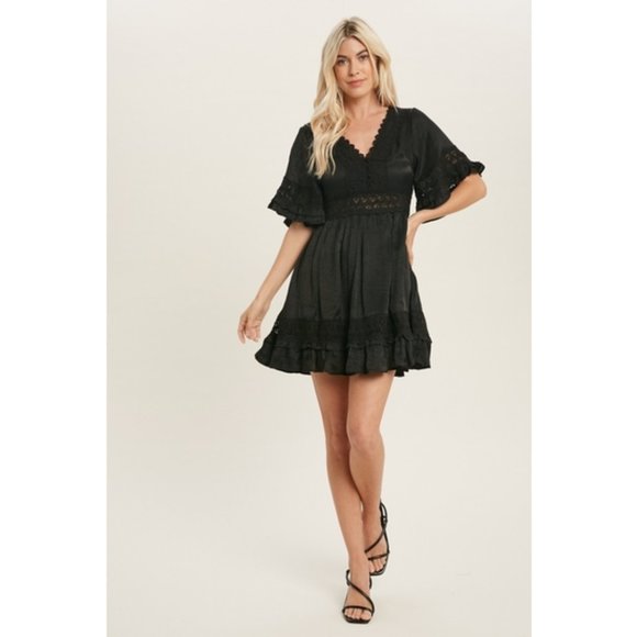 Black Crochet Dress - Picture 4 of 6